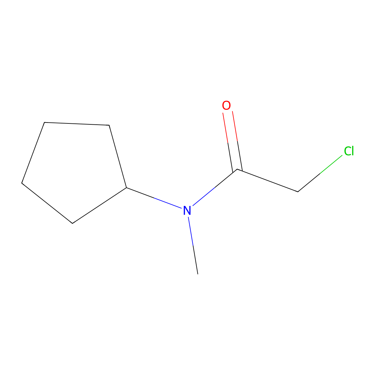 2-chloro-N-cyclopentyl-N-methylacetamide molecular structure, CAS 1095028-85-5