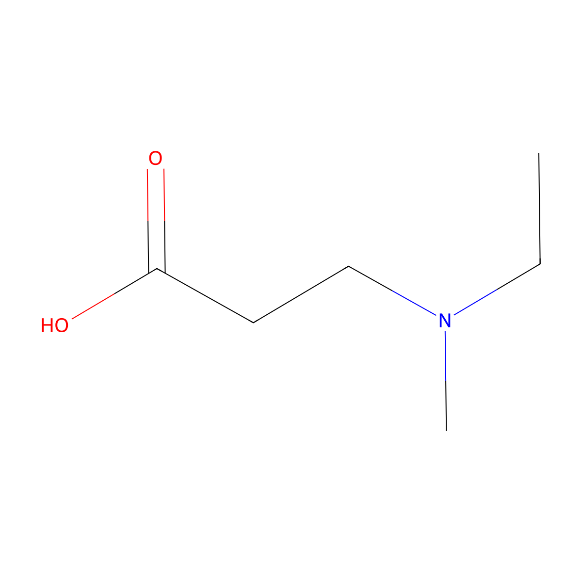 3-[Ethyl(methyl)amino]propanoic acid molecular structure, CAS 1095030-20-8