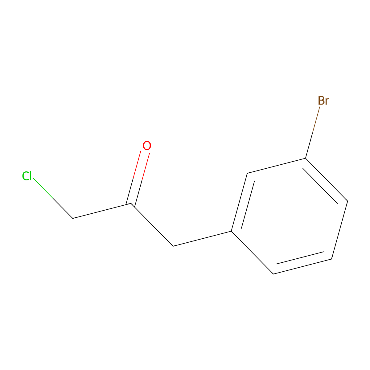 1-(3-Bromophenyl)-3-chloropropan-2-one molecular structure, CAS 1095033-06-9