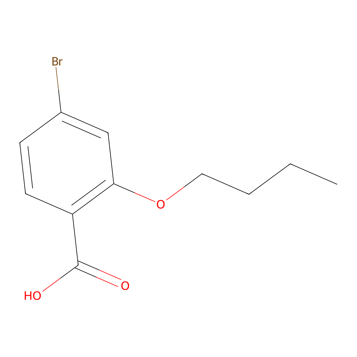 4-Bromo-2-butoxybenzoic acid molecular structure, CAS 1095036-68-2