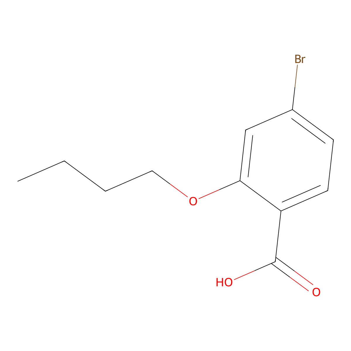 4-Bromo-2-butoxybenzoic acid molecular structure, CAS 1095036-68-2