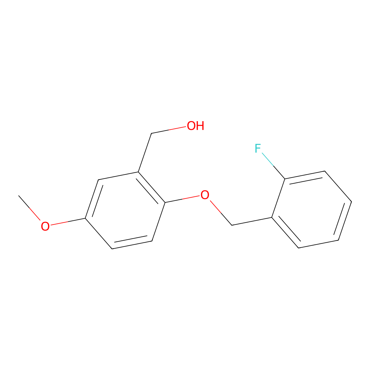 2-[(2-Fluorophenyl)methoxy]-5-methoxybenzenemethanol molecular structure, CAS 1095037-29-8