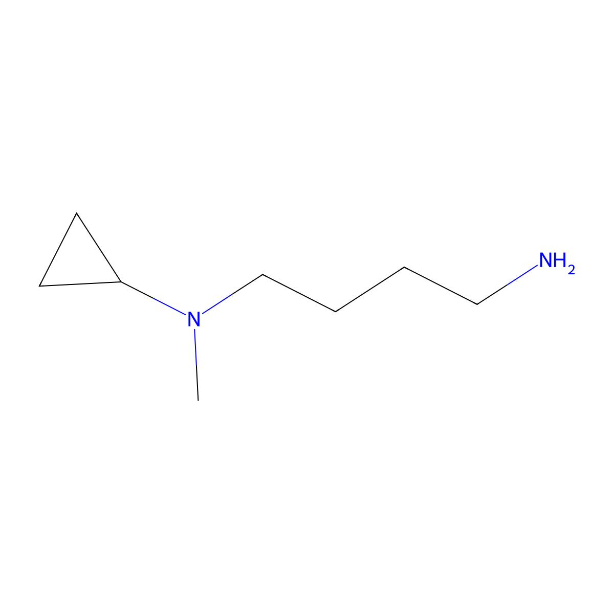 N-(4-aminobutyl)-N-methylcyclopropanamine molecular structure, CAS 1095038-58-6