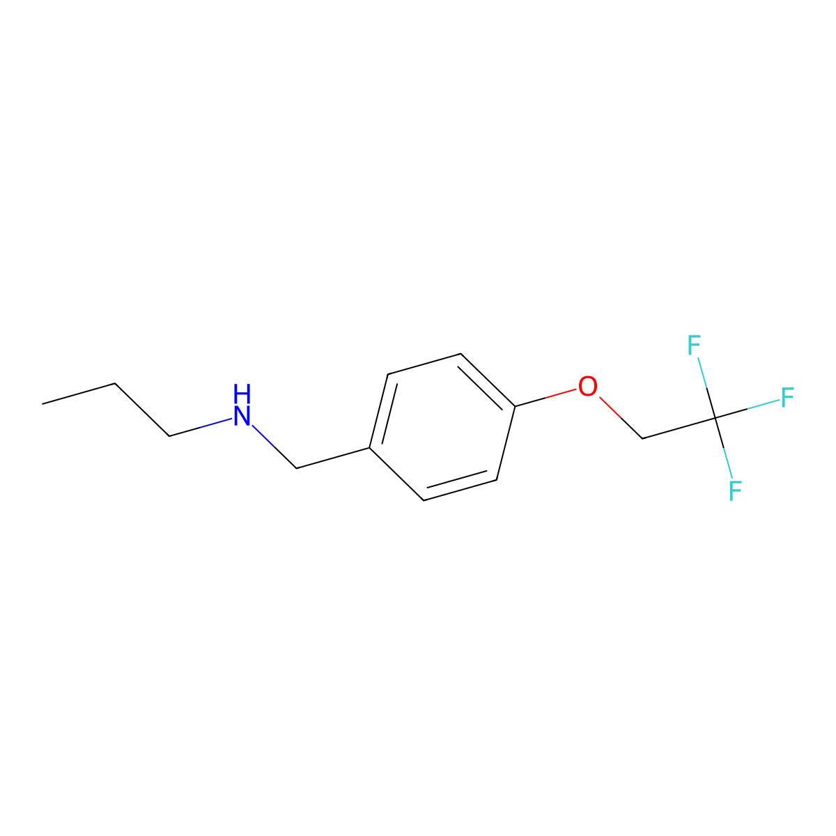 Propyl({[4-(2,2,2-trifluoroethoxy)phenyl]methyl})amine molecular structure, CAS 1095047-65-6
