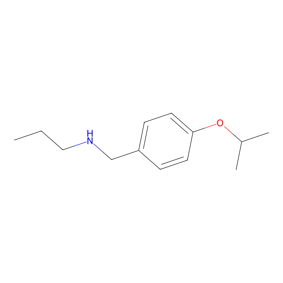 {[4-(Propan-2-yloxy)phenyl]methyl}(propyl)amine molecular structure, CAS 1095047-69-0