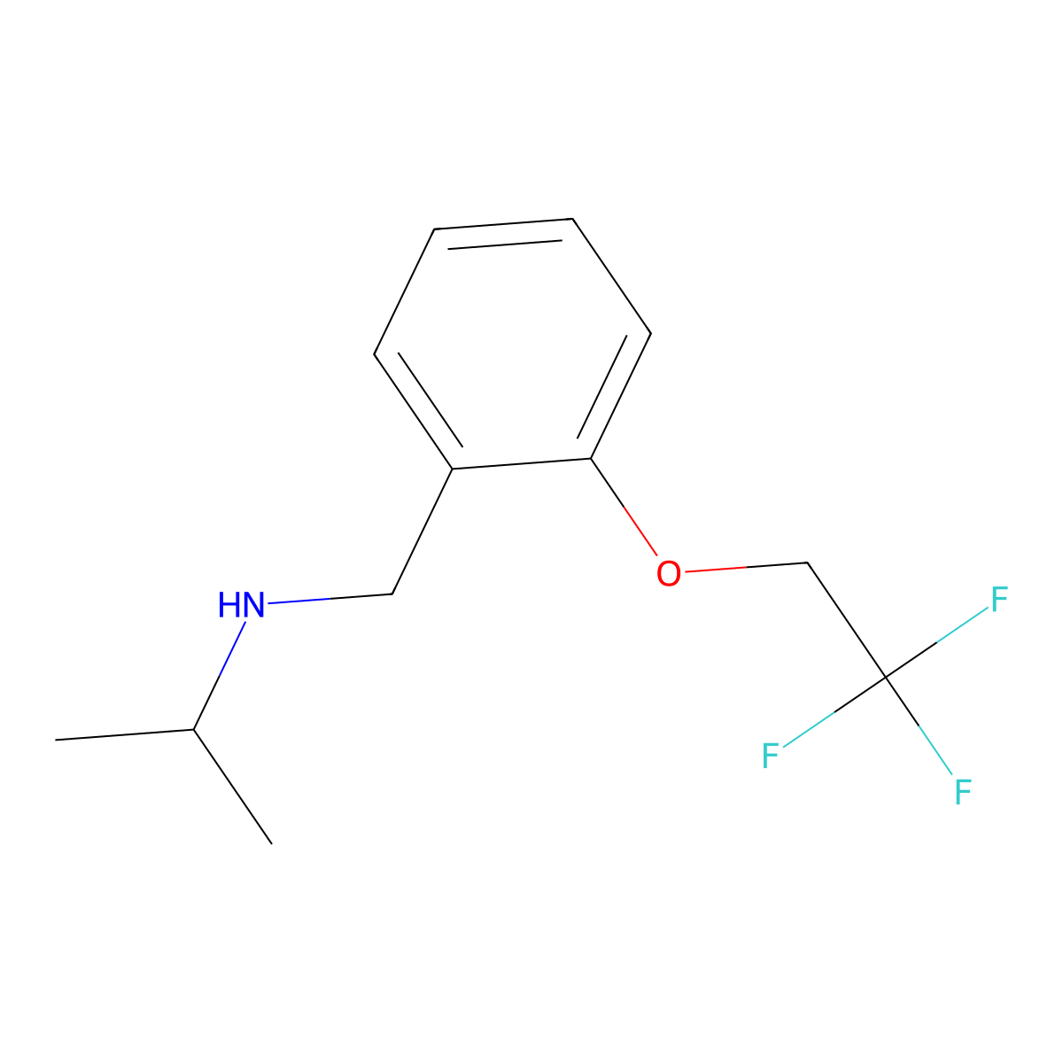 N-[[2-(2,2,2-trifluoroethoxy)phenyl]methyl]propan-2-amine molecular structure, CAS 1095048-62-6
