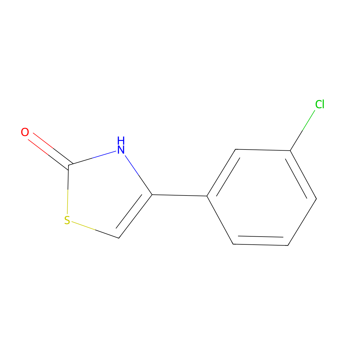4-(3-Chlorophenyl)-2,3-dihydro-1,3-thiazol-2-one molecular structure, CAS 1095051-68-5