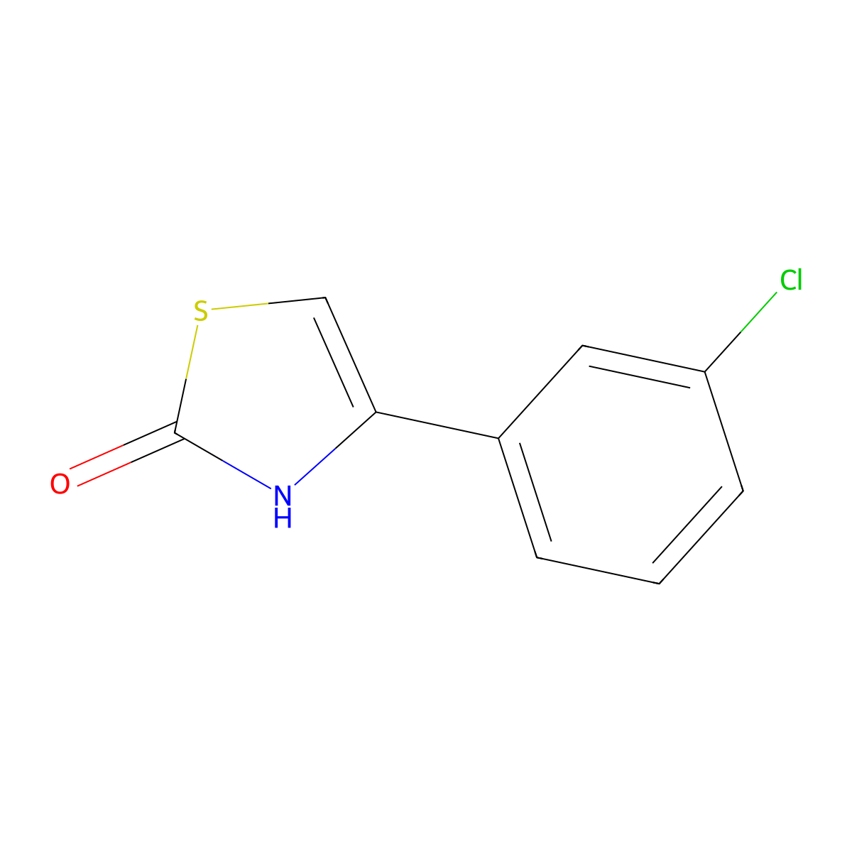 4-(3-Chlorophenyl)-2,3-dihydro-1,3-thiazol-2-one molecular structure, CAS 1095051-68-5