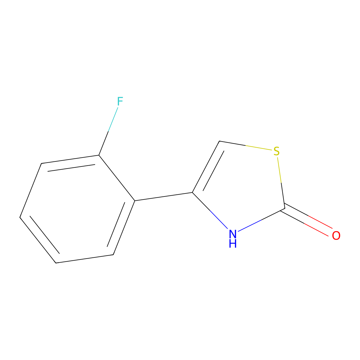 4-(2-Fluorophenyl)-2,3-dihydro-1,3-thiazol-2-one molecular structure, CAS 1095051-79-8