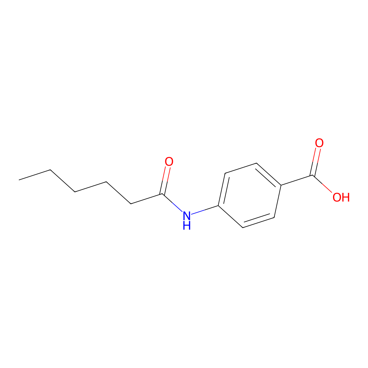 4-(hexanoylamino)benzoic Acid molecular structure, CAS 109506-41-4