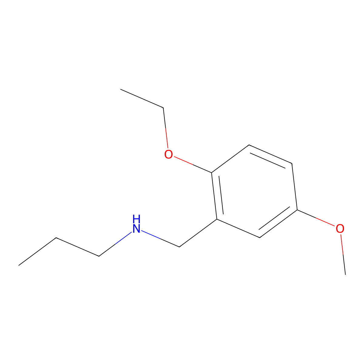 2-Ethoxy-5-methoxy-N-propylbenzenemethanamine molecular structure, CAS 1095065-07-8