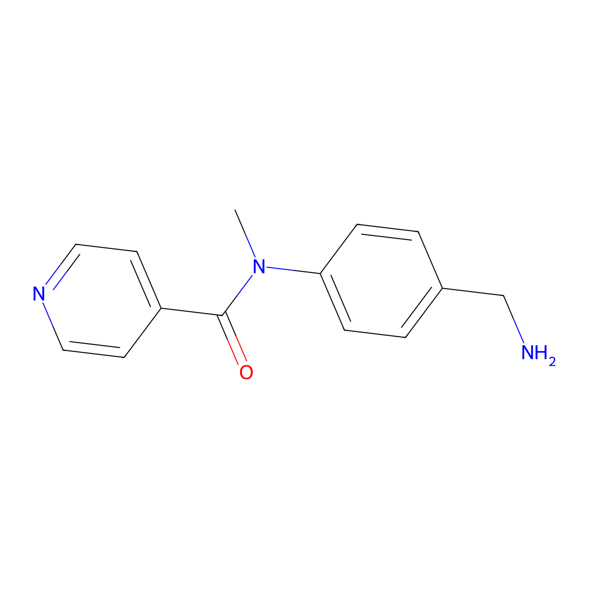 N-[4-(aminomethyl)phenyl]-N-methylpyridine-4-carboxamide molecular structure, CAS 1095067-87-0