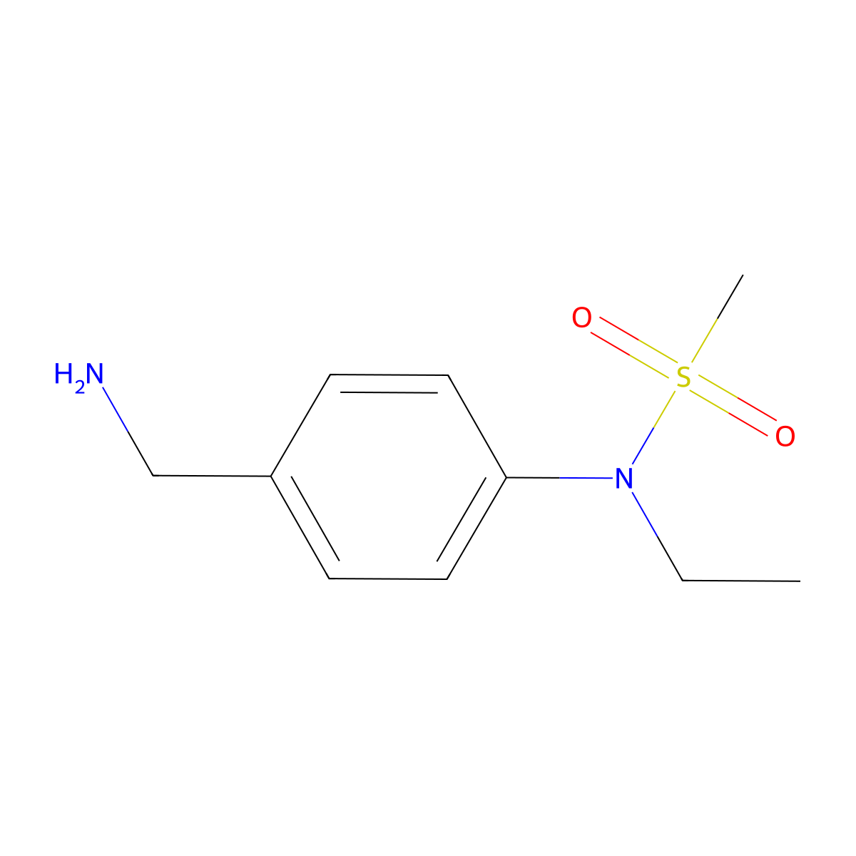 n-(4-(Aminomethyl)phenyl)-N-ethylmethanesulfonamide molecular structure, CAS 1095068-47-5