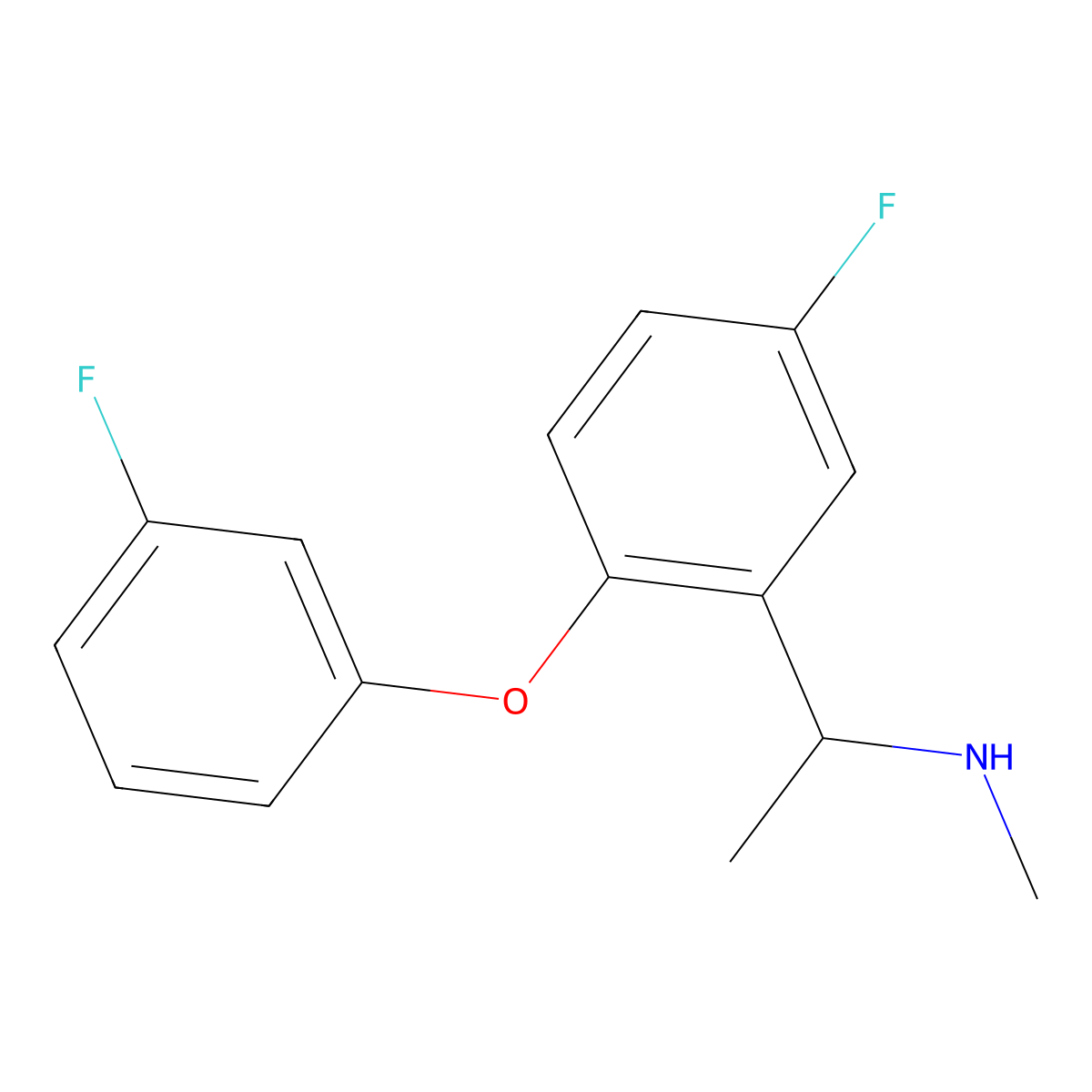 {1-[5-Fluoro-2-(3-fluorophenoxy)phenyl]ethyl}(methyl)amine molecular structure, CAS 1095069-23-0