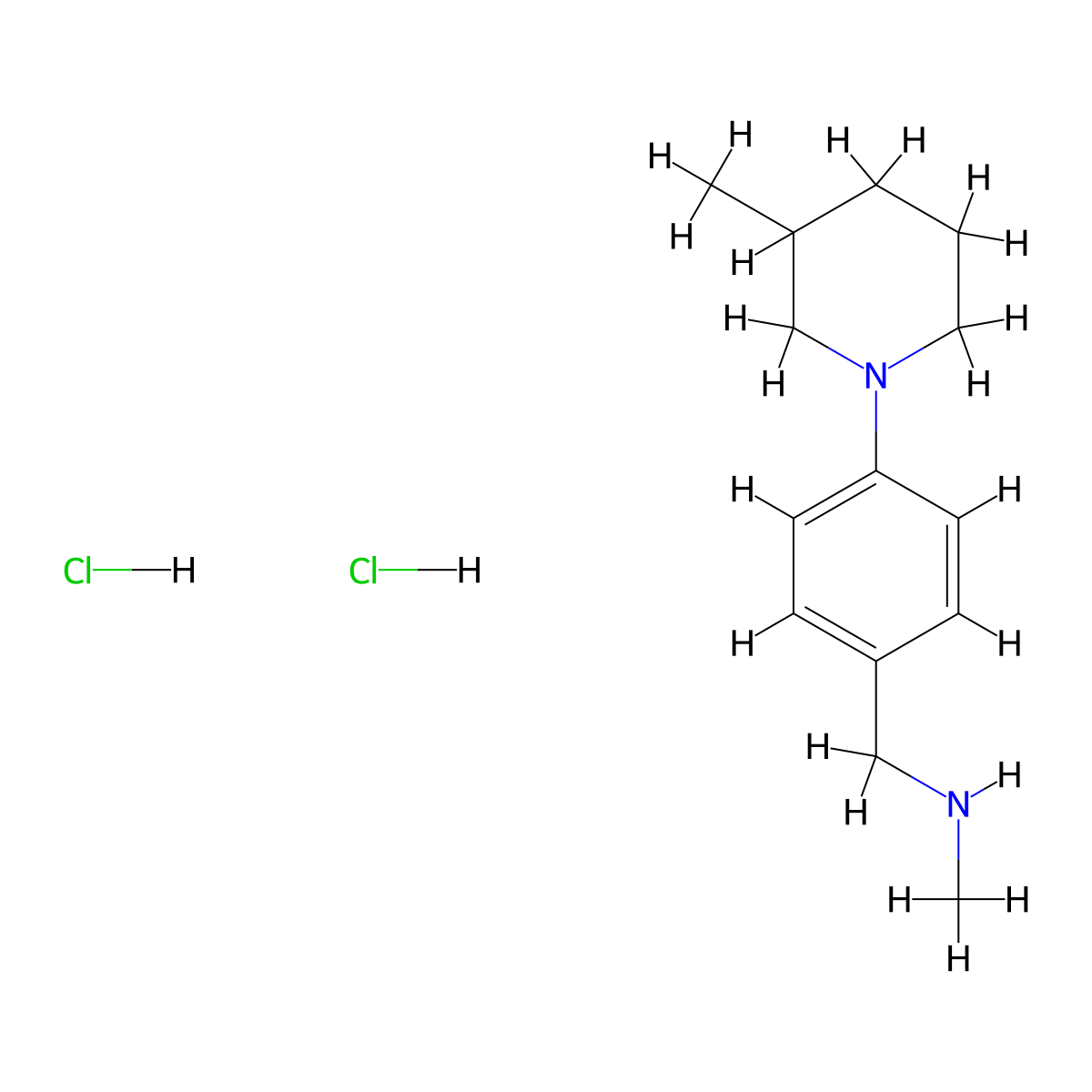 N-methyl-N-[4-(3-methylpiperidin-1-yl)benzyl]amine dihydrochloride molecular structure, CAS 1095070-62-4