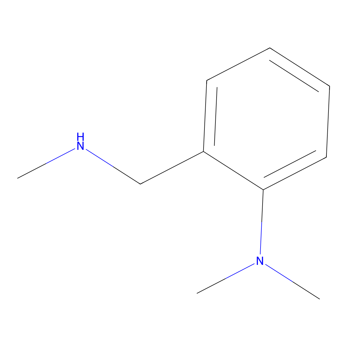 N,N-dimethyl-2-((methylamino)methyl)aniline molecular structure, CAS 1095080-04-8