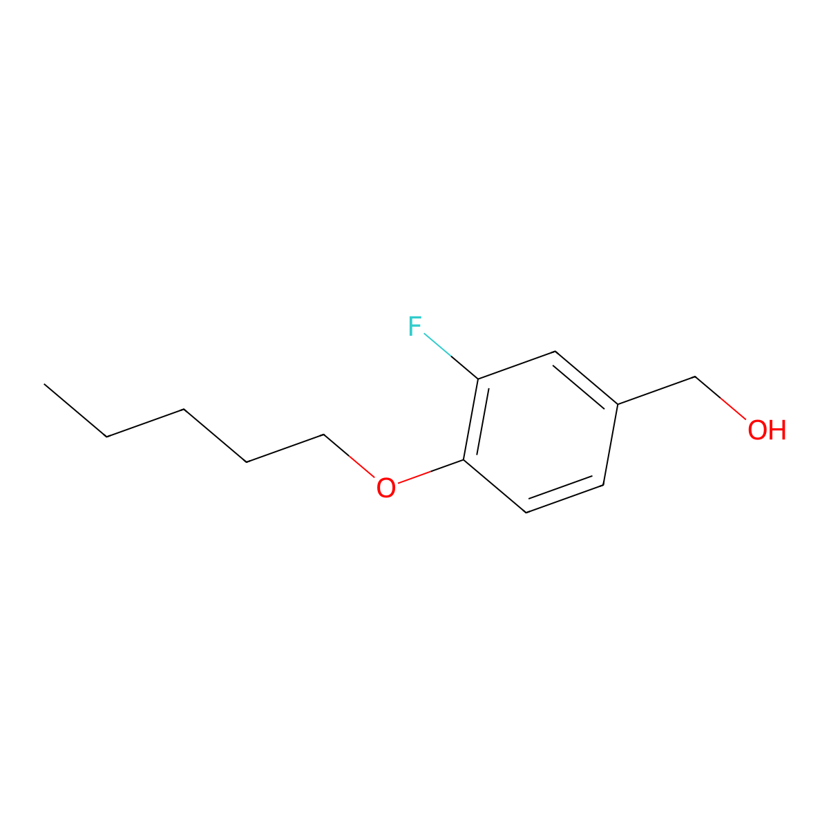 (3-Fluoro-4-(pentyloxy)phenyl)methanol molecular structure, CAS 1095085-20-3