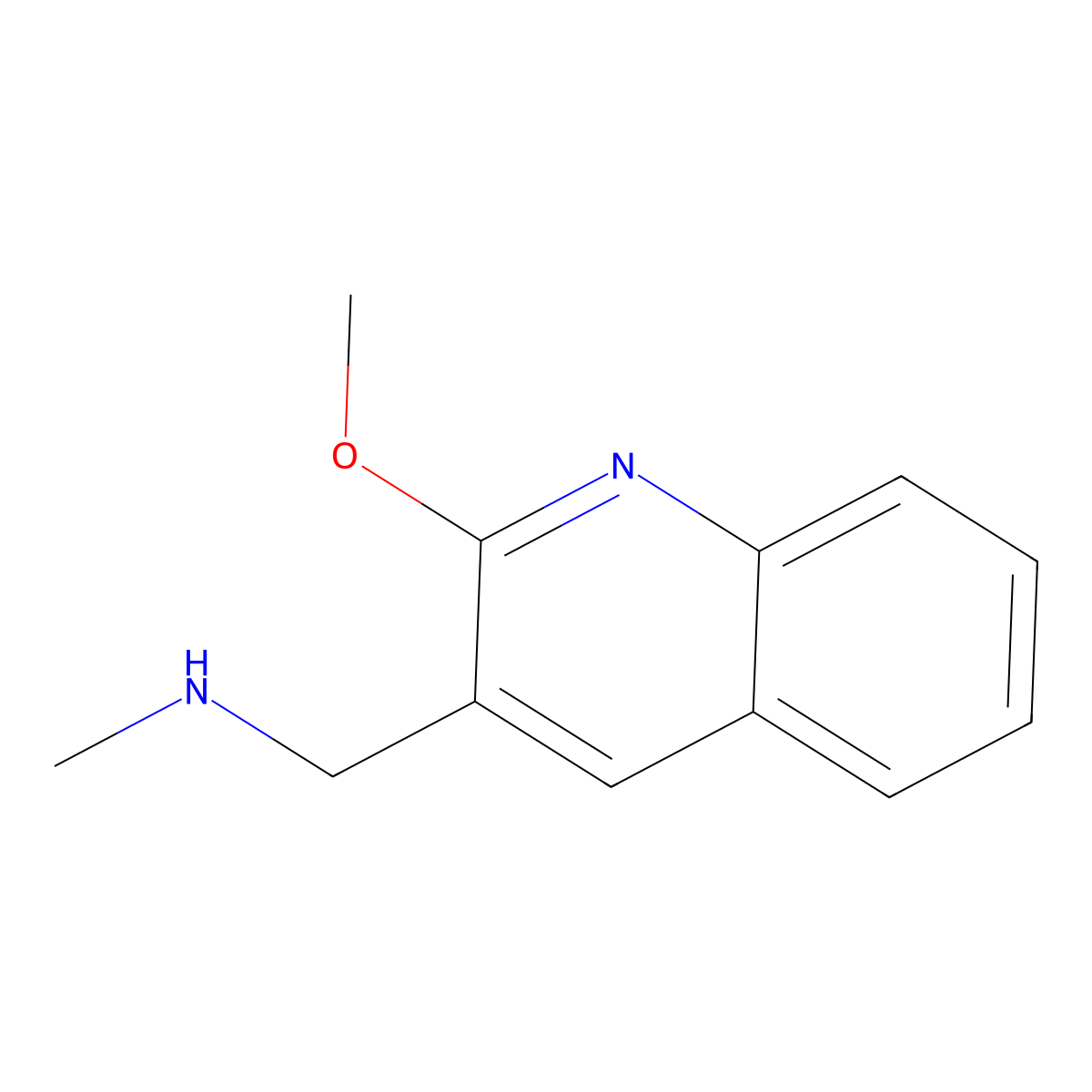 [(2-Methoxyquinolin-3-yl)methyl](methyl)amine molecular structure, CAS 1095097-39-4
