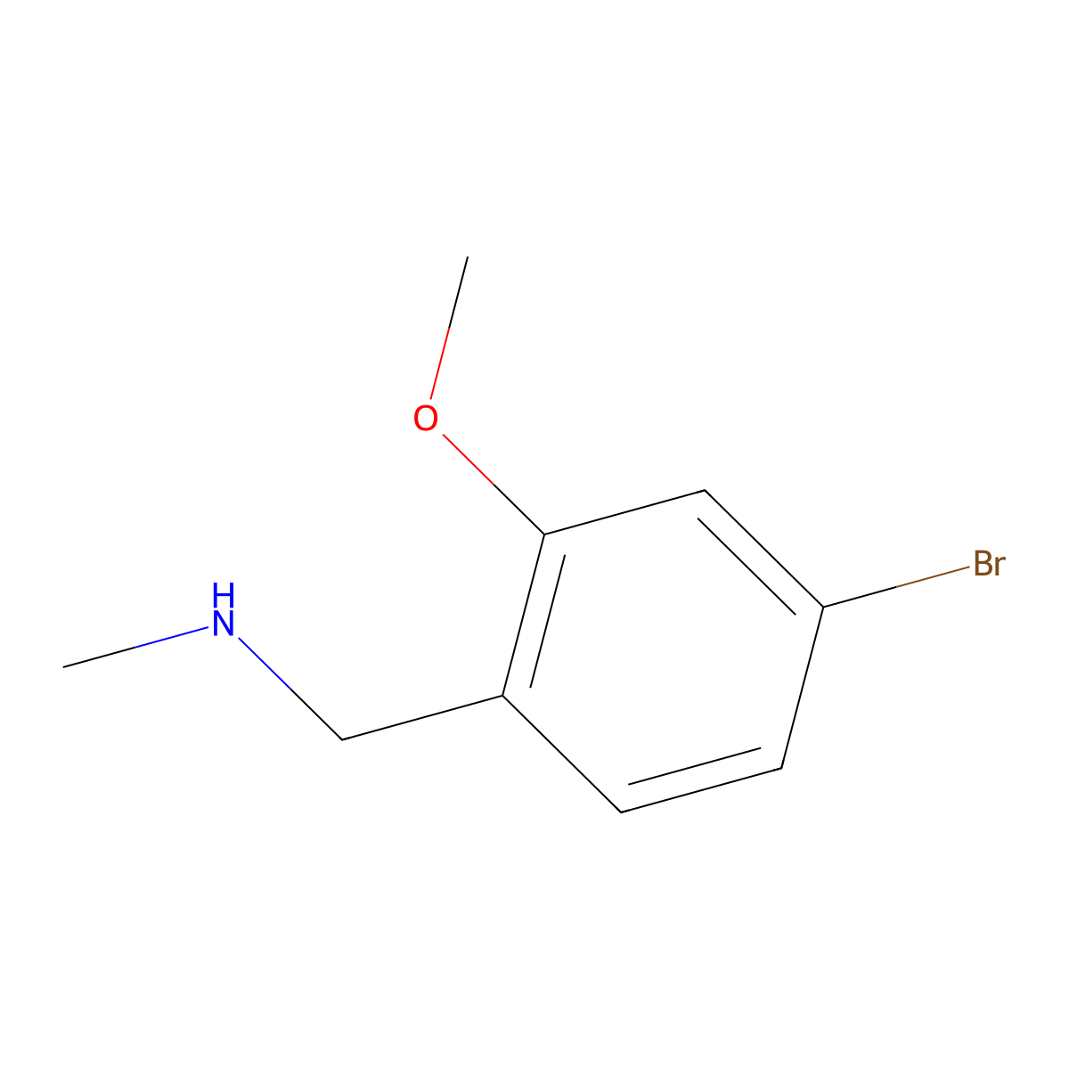 [(4-Bromo-2-methoxyphenyl)methyl](methyl)amine molecular structure, CAS 1095097-41-8