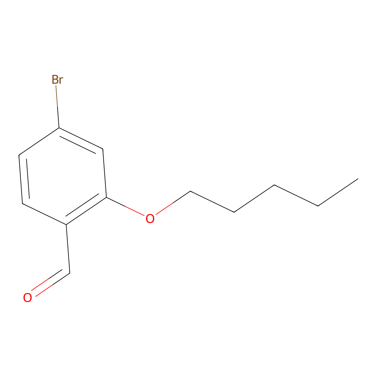 4-Bromo-2-(pentyloxy)benzaldehyde molecular structure, CAS 1095109-44-6