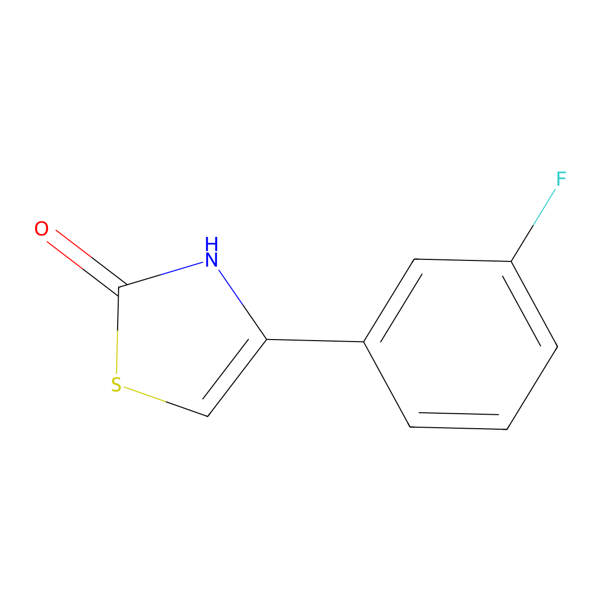 4-(3-Fluorophenyl)-2,3-dihydro-1,3-thiazol-2-one molecular structure, CAS 1095110-42-1