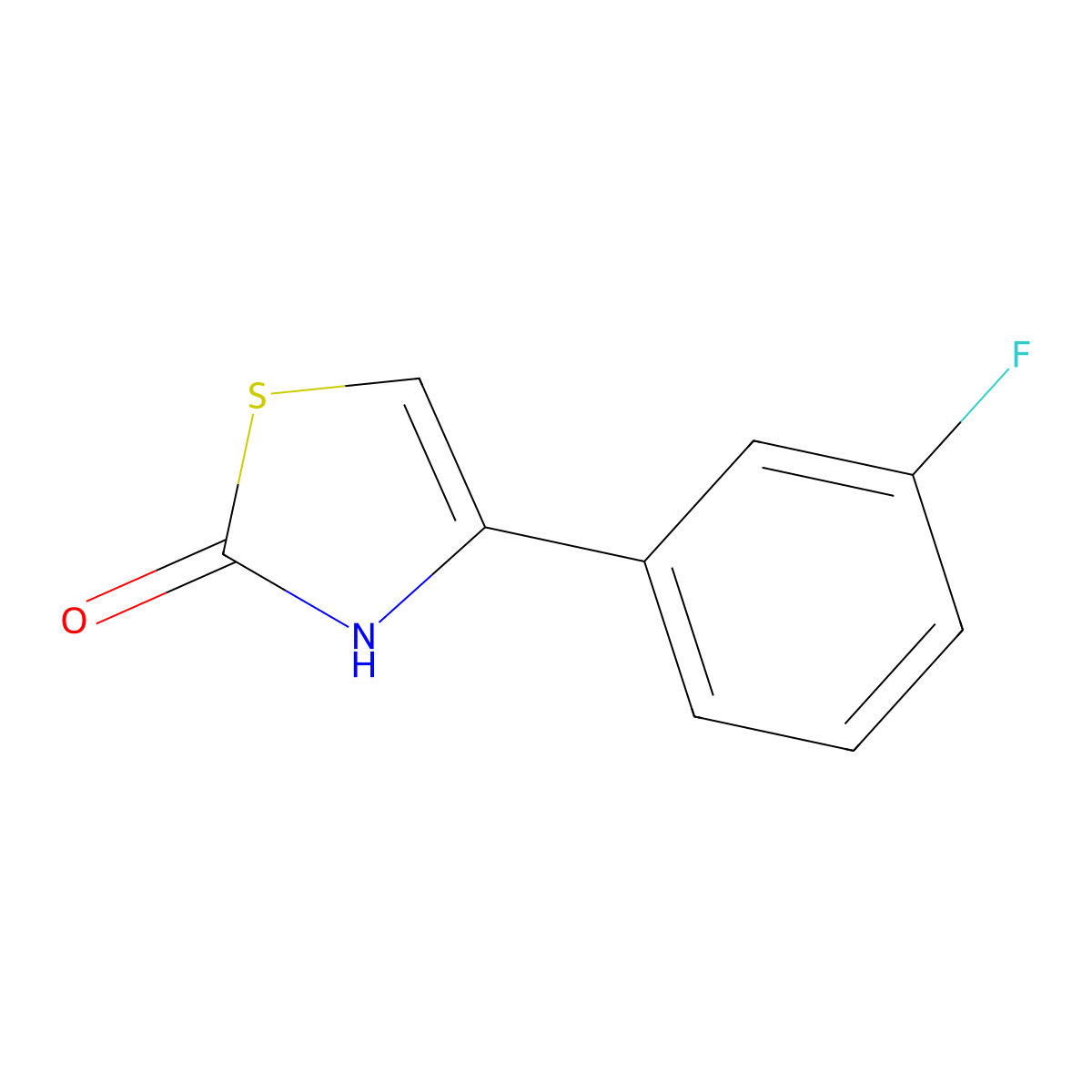 4-(3-Fluorophenyl)-2,3-dihydro-1,3-thiazol-2-one molecular structure, CAS 1095110-42-1