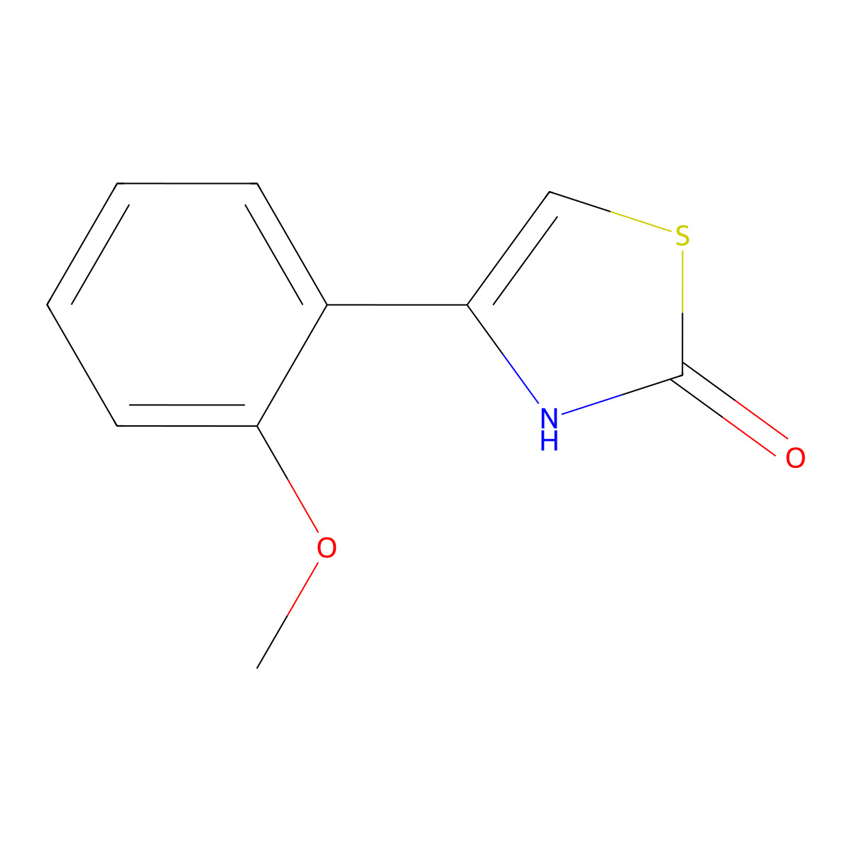 4-(2-Methoxyphenyl)-2,3-dihydro-1,3-thiazol-2-one molecular structure, CAS 1095110-49-8