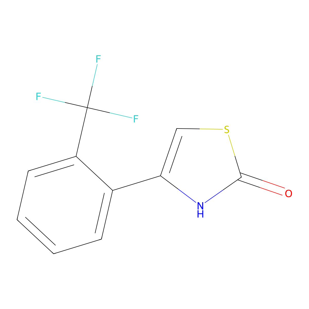 4-[2-(Trifluoromethyl)phenyl]-2,3-dihydro-1,3-thiazol-2-one molecular structure, CAS 1095110-56-7