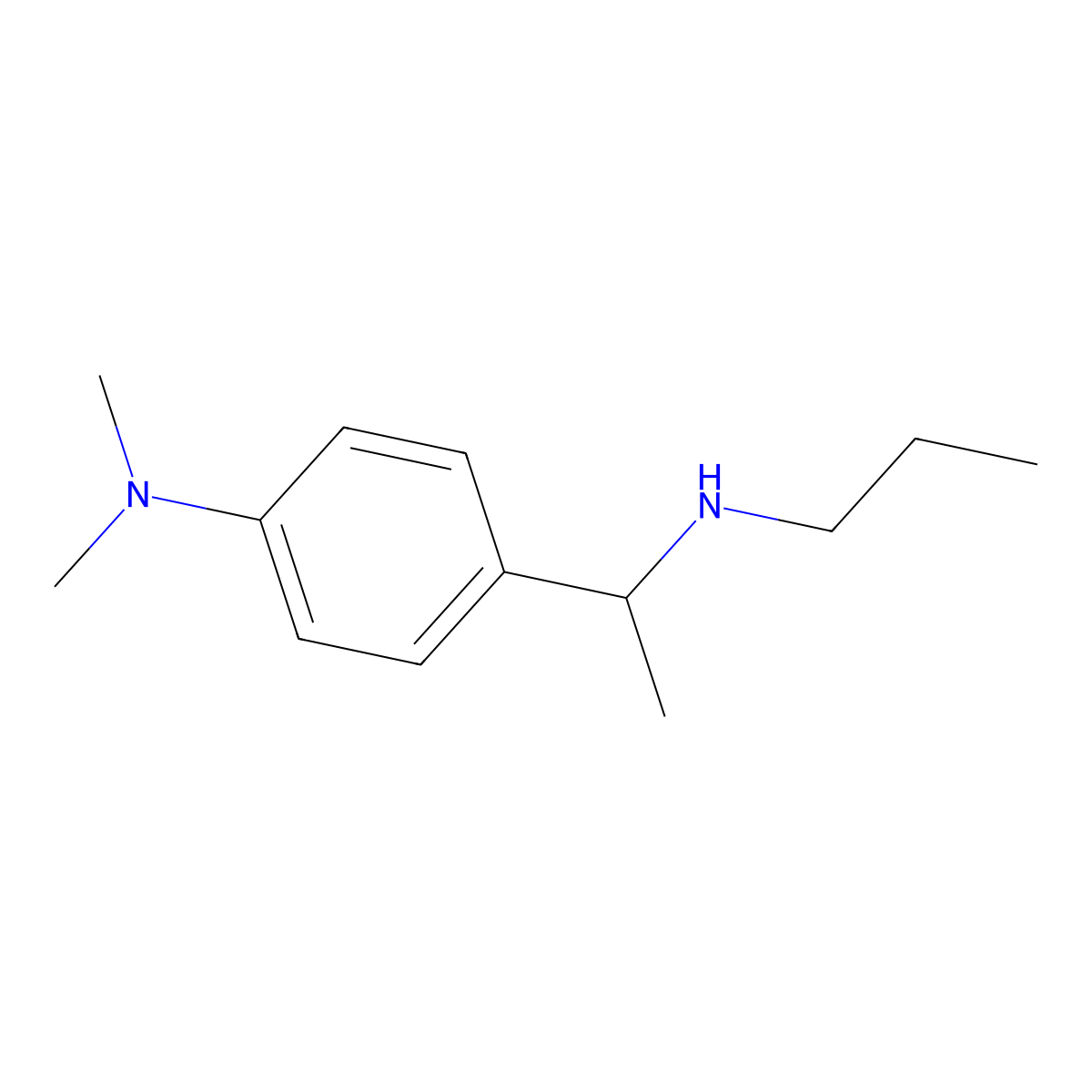 N,N-dimethyl-4-[1-(propylamino)ethyl]aniline molecular structure, CAS 1095111-98-0