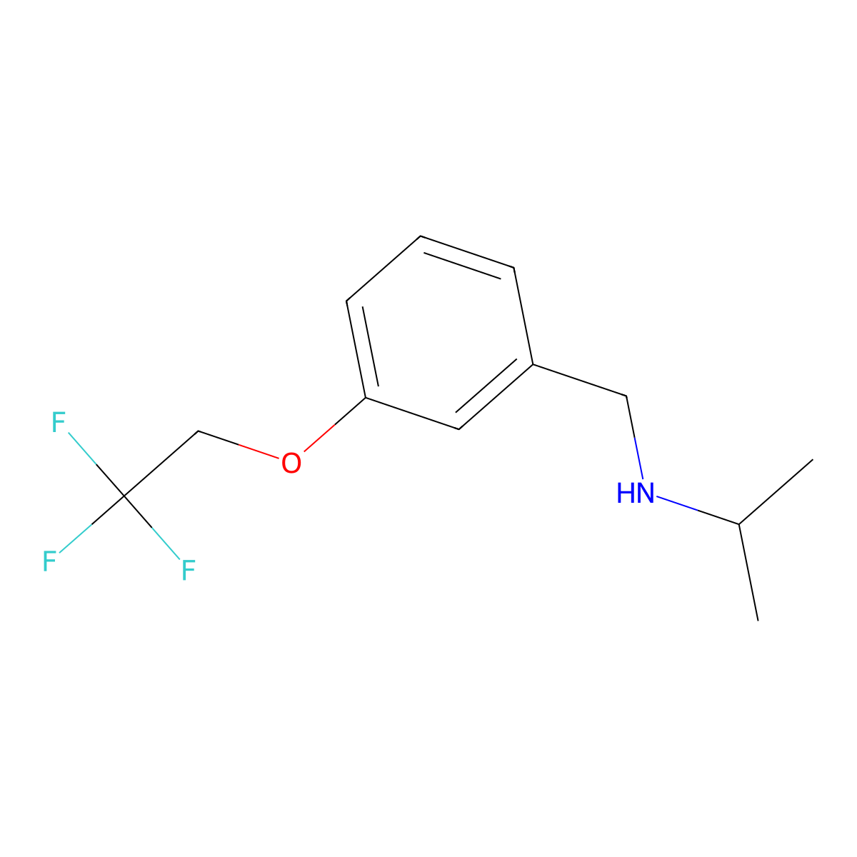 Isopropyl[3-(2,2,2-trifluoroethoxy)benzyl]amine molecular structure, CAS 1095116-27-0
