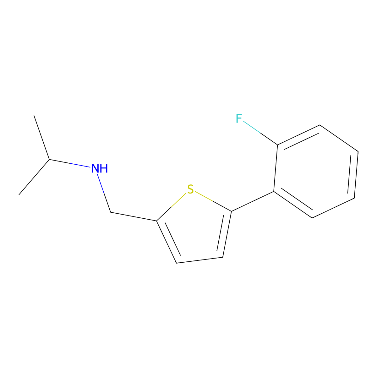 {[5-(2-Fluorophenyl)thiophen-2-yl]methyl}(propan-2-yl)amine molecular structure, CAS 1095117-78-4