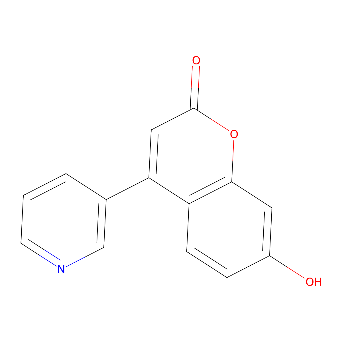7-Hydroxy-4-(3-pyridyl)coumarin molecular structure, CAS 109512-76-7