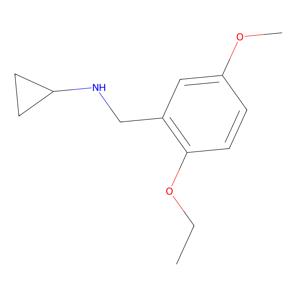 N-Cyclopropyl-2-ethoxy-5-methoxybenzenemethanamine molecular structure, CAS 1095121-83-7