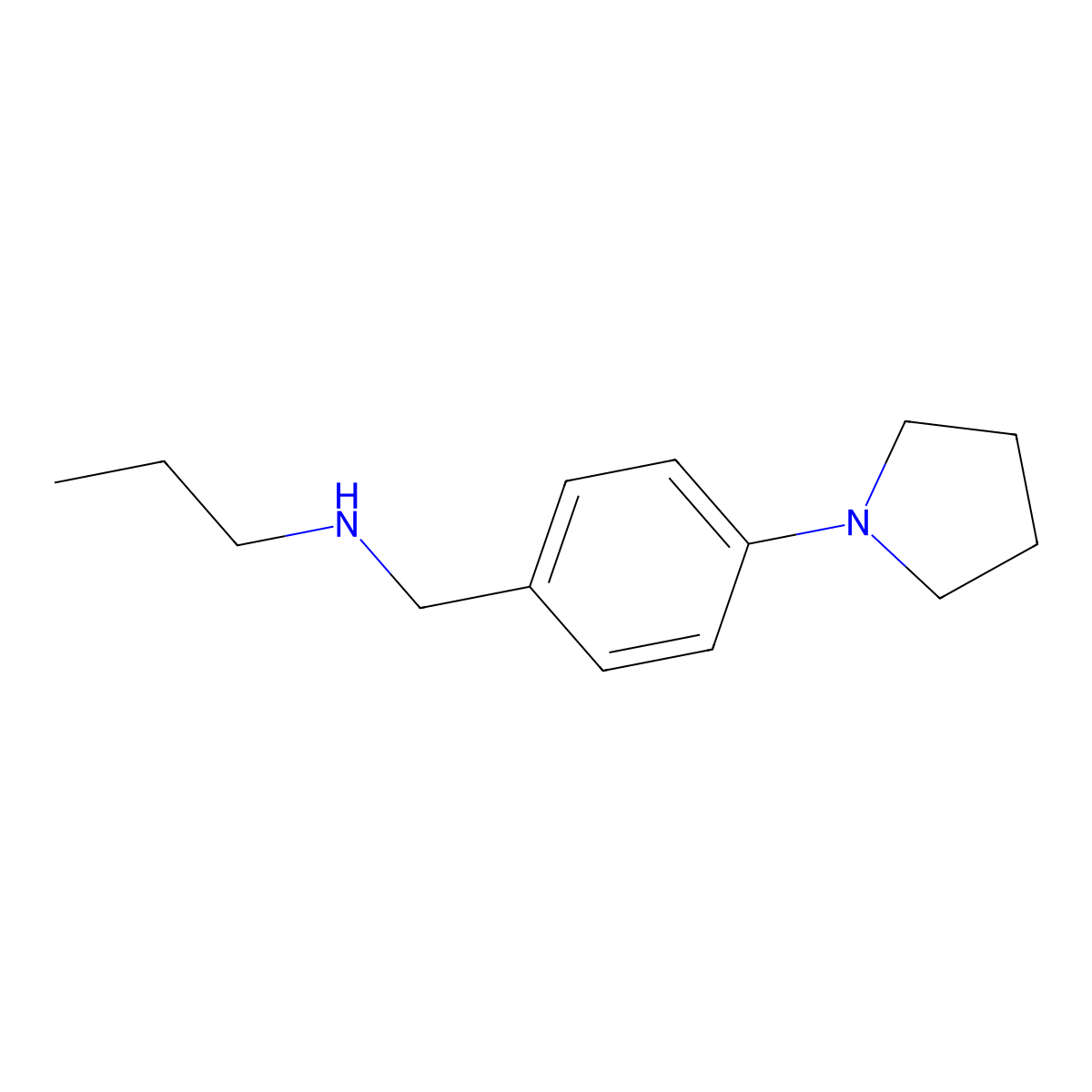 Propyl({[4-(pyrrolidin-1-yl)phenyl]methyl})amine molecular structure, CAS 1095125-85-1