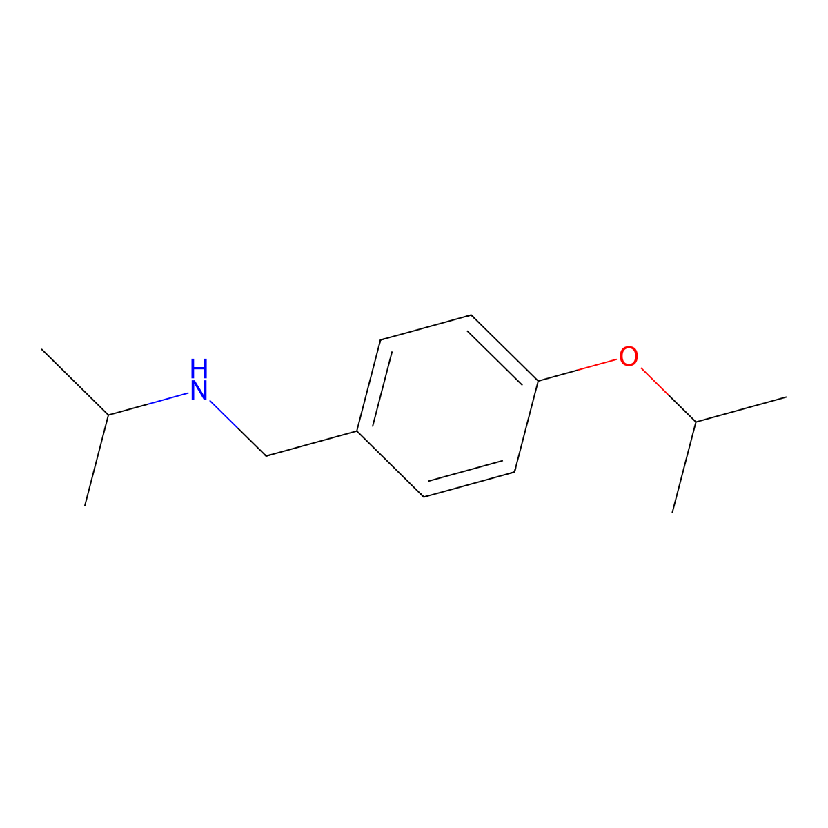 (Propan-2-yl)({[4-(propan-2-yloxy)phenyl]methyl})amine molecular structure, CAS 1095127-64-2