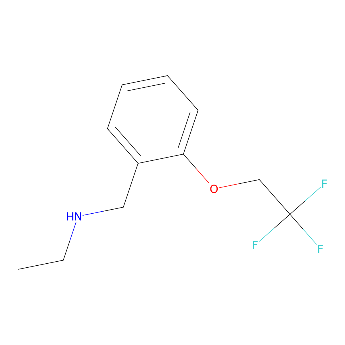 Ethyl({[2-(2,2,2-trifluoroethoxy)phenyl]methyl})amine molecular structure, CAS 1095128-13-4