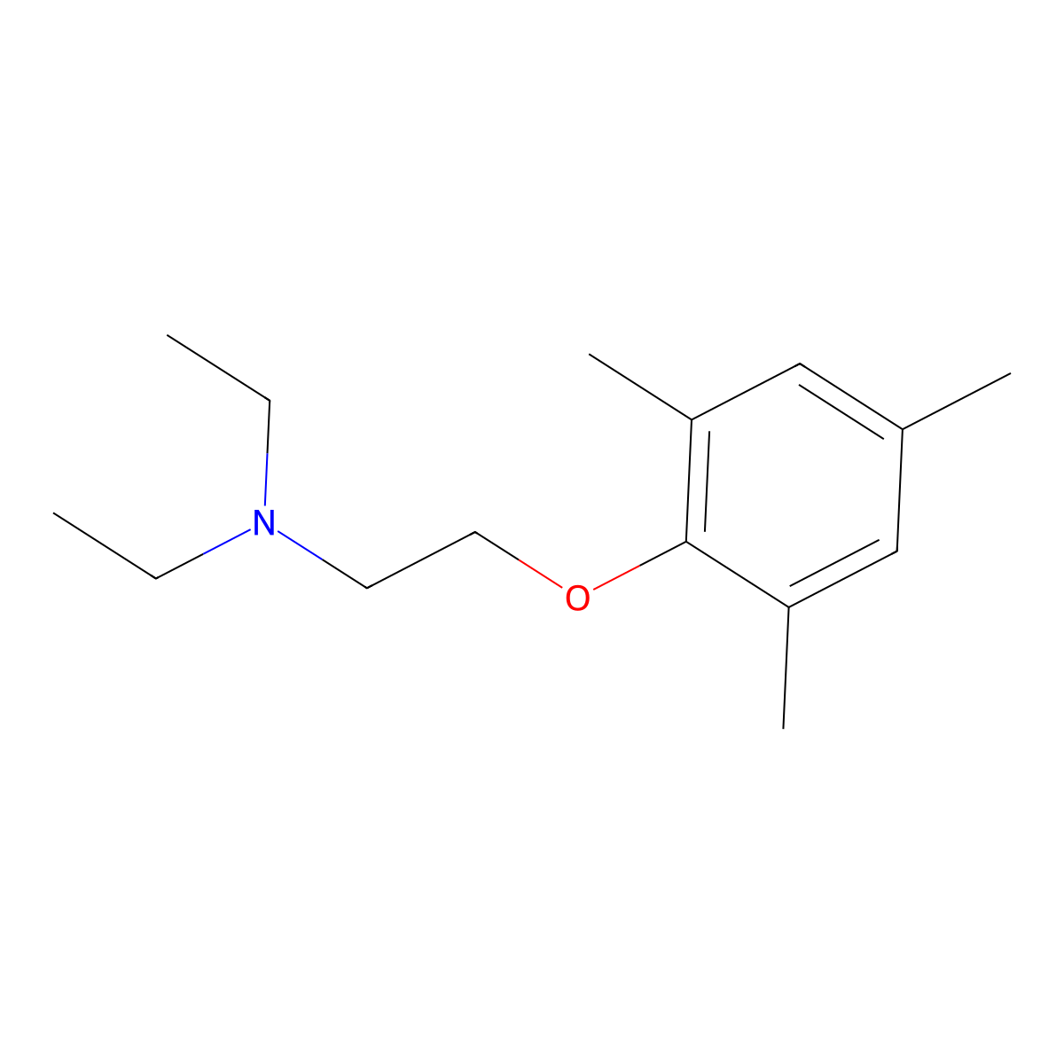 Triethylamine, 2-(mesityloxy)- molecular structure, CAS 109513-19-1
