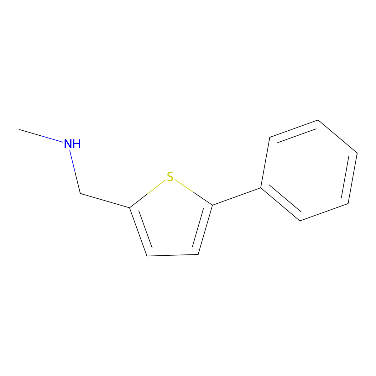 N-methyl-1-(5-phenylthiophen-2-yl)methanamine molecular structure, CAS 1095140-12-7