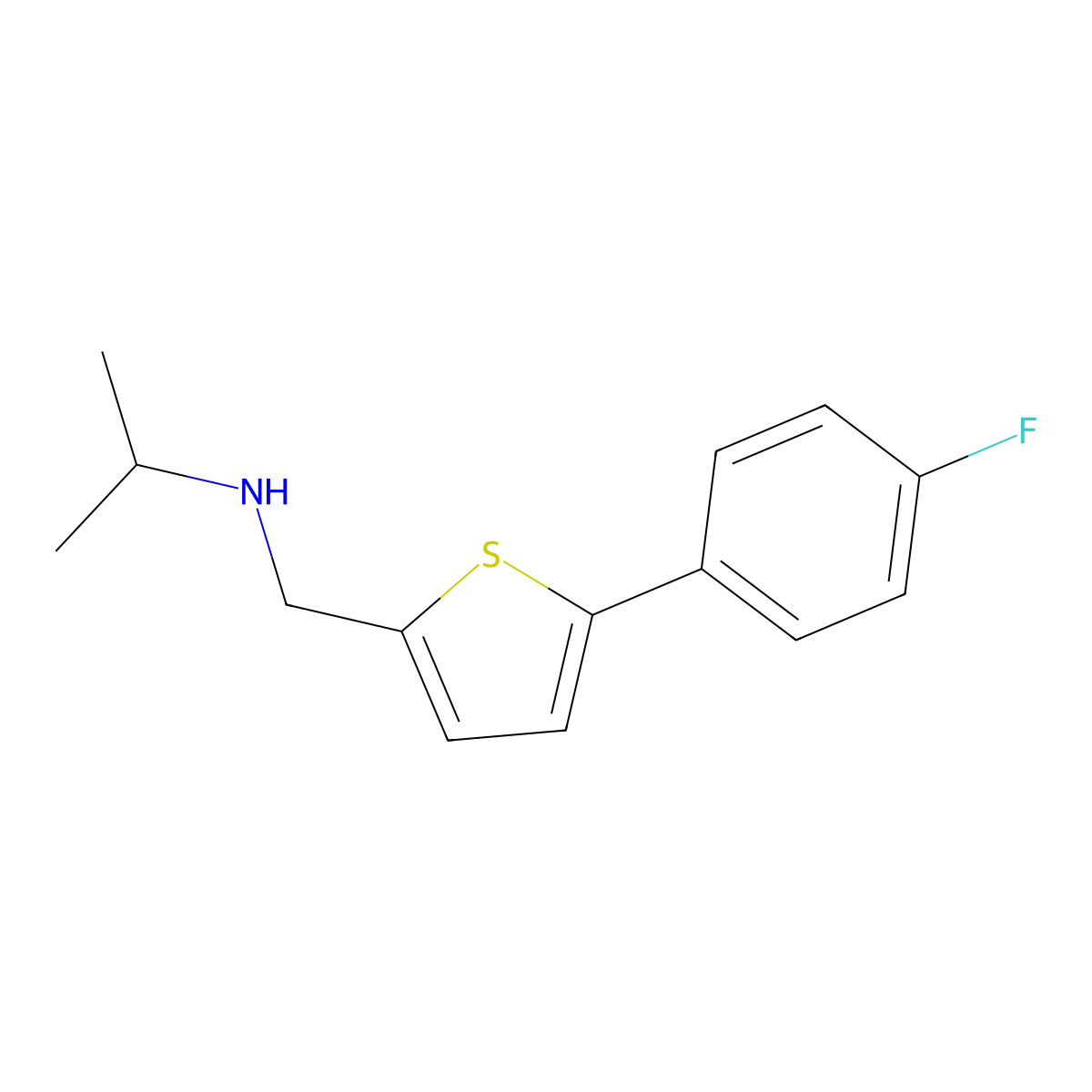 {[5-(4-Fluorophenyl)thiophen-2-yl]methyl}(propan-2-yl)amine molecular structure, CAS 1095140-49-0