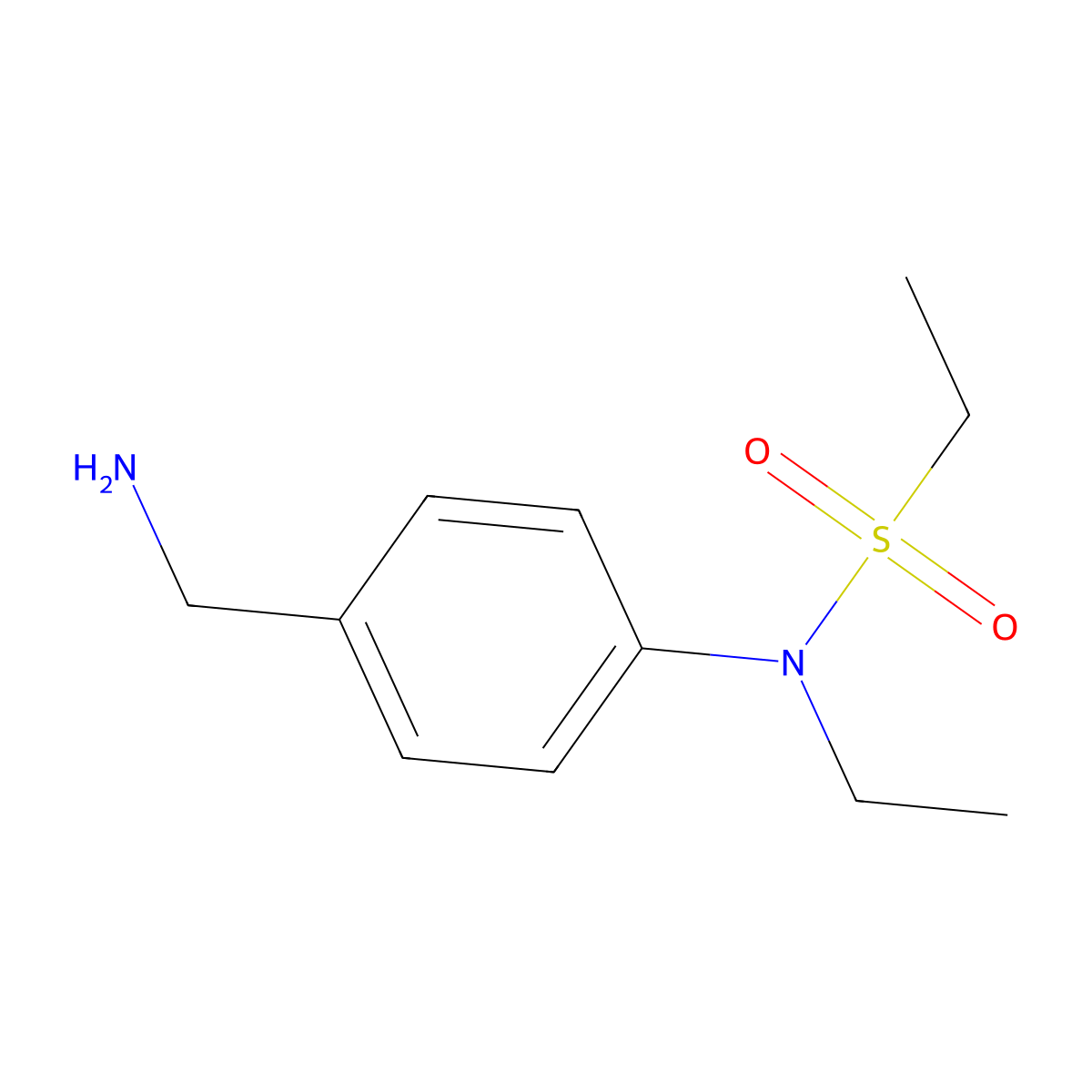 n-[4-(Aminomethyl)phenyl]-n-ethylethane-1-sulfonamide molecular structure, CAS 1095147-86-6