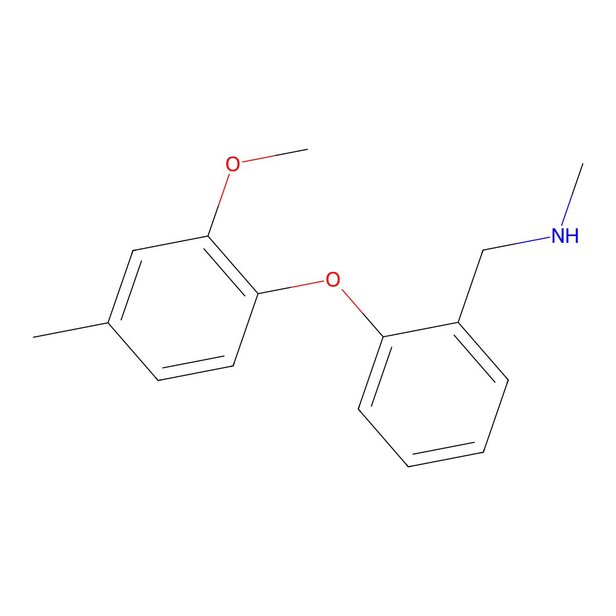{[2-(2-Methoxy-4-methylphenoxy)phenyl]methyl}(methyl)amine molecular structure, CAS 1095149-42-0