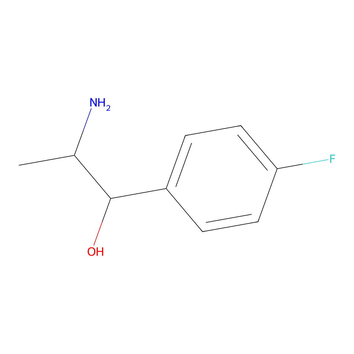 2-Amino-1-(4-fluorophenyl)propan-1-ol molecular structure, CAS 109515-15-3