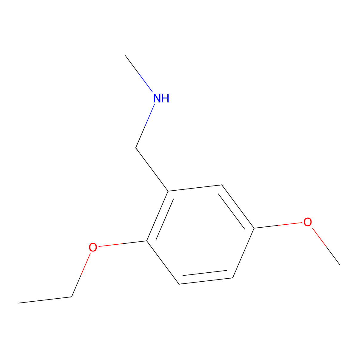 2-Ethoxy-5-methoxy-N-methylbenzenemethanamine molecular structure, CAS 1095159-01-5