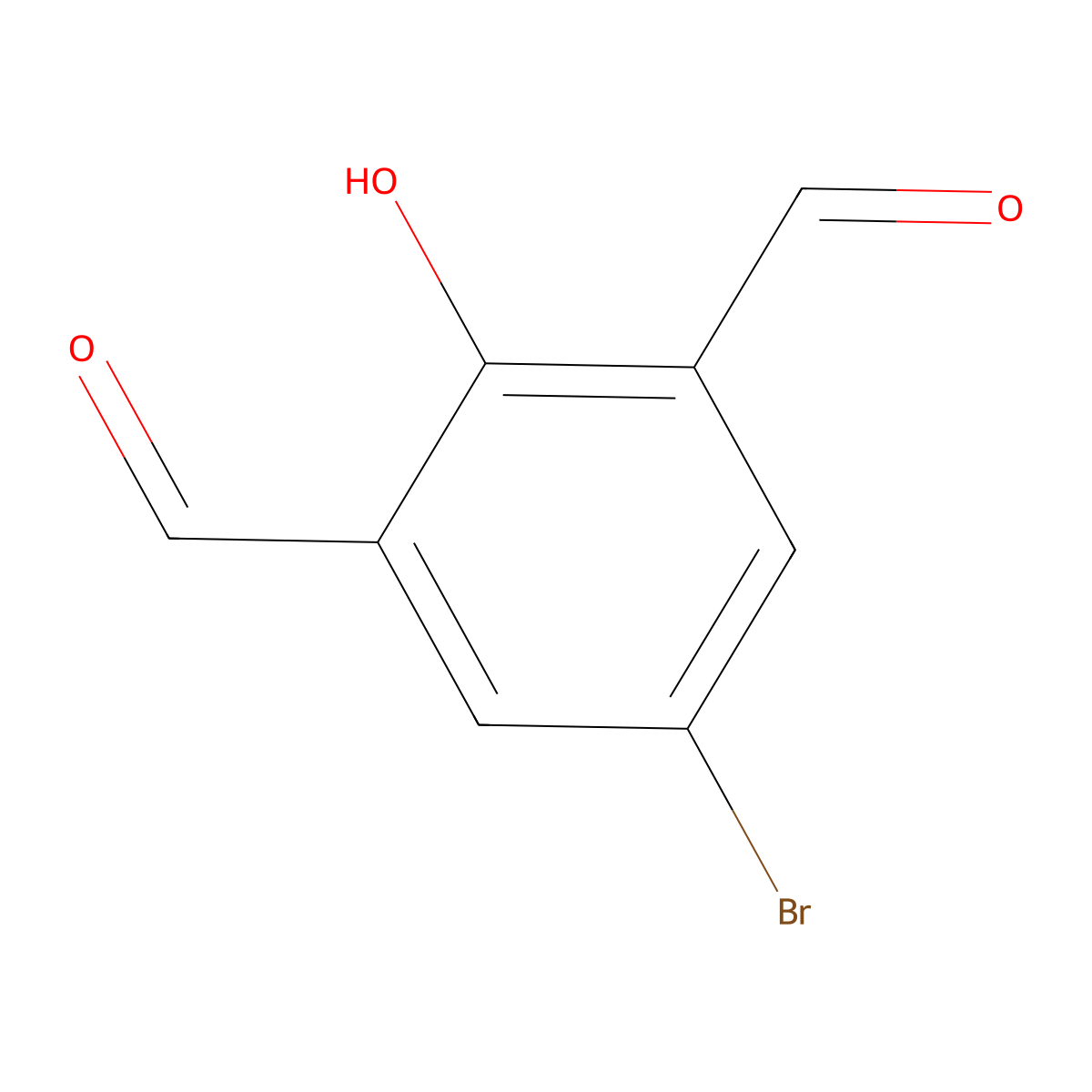 5-Bromo-2-hydroxybenzene-1,3-dicarbaldehyde molecular structure, CAS 109517-99-9