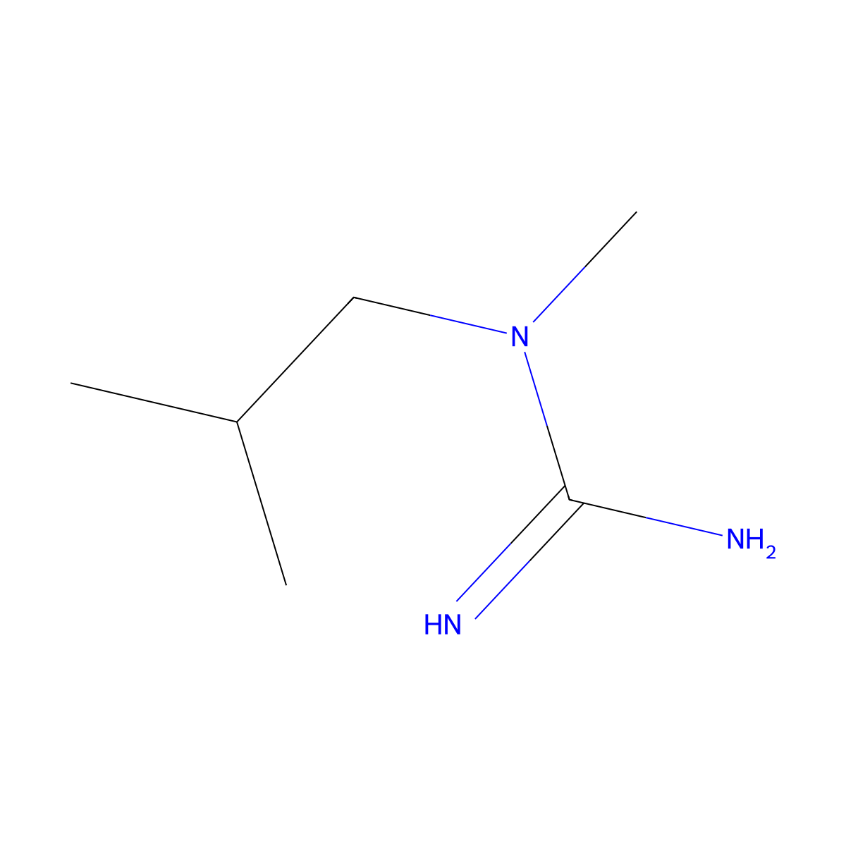 N-Methyl-N-(2-methylpropyl)guanidine molecular structure, CAS 1095170-29-8