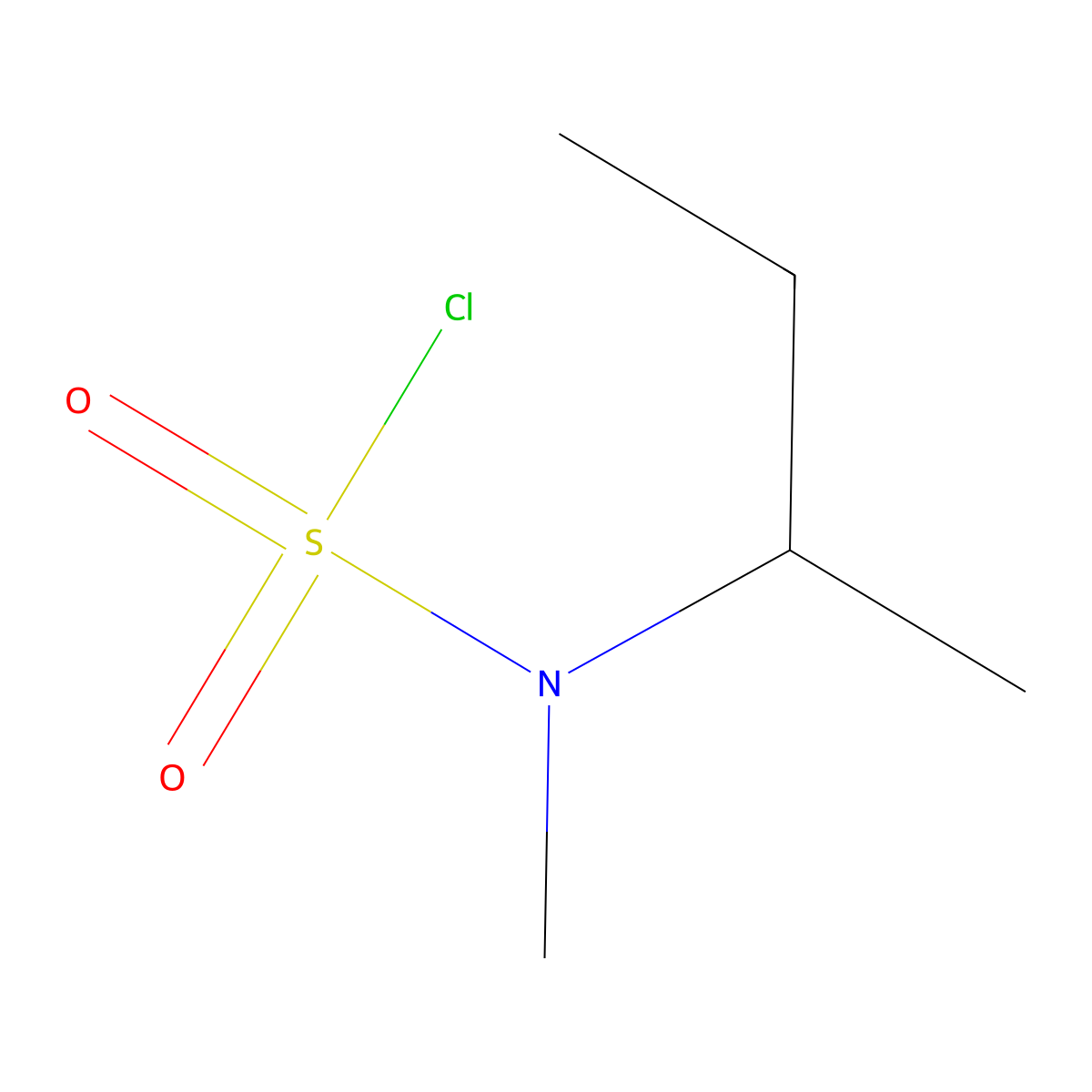 N-(butan-2-yl)-N-methylsulfamoyl chloride molecular structure, CAS 1095178-21-4
