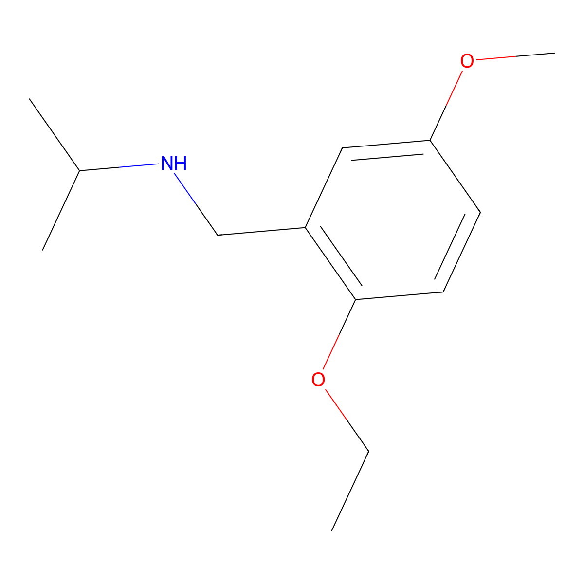 2-Ethoxy-5-methoxy-N-(1-methylethyl)benzenemethanamine molecular structure, CAS 1095180-46-3