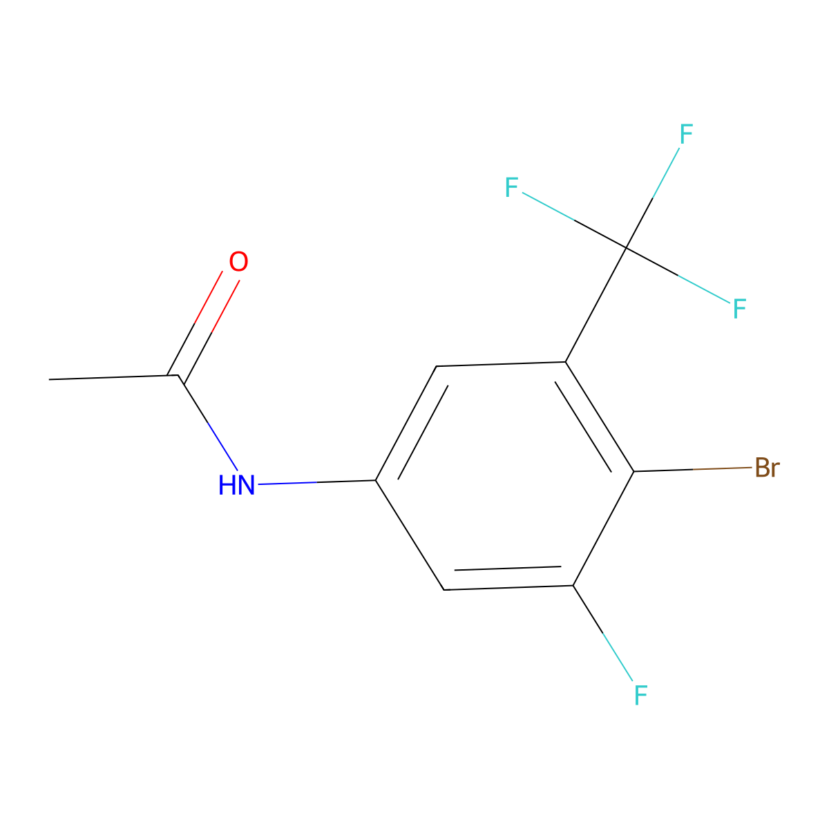 N-[4-bromo-3-fluoro-5-(trifluoromethyl)phenyl]acetamide molecular structure, CAS 1095188-04-7