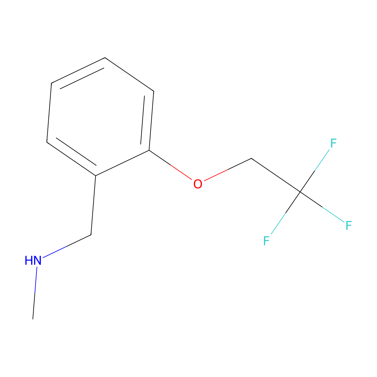 Methyl[2-(2,2,2-trifluoroethoxy)benzyl]amine molecular structure, CAS 1095194-38-9