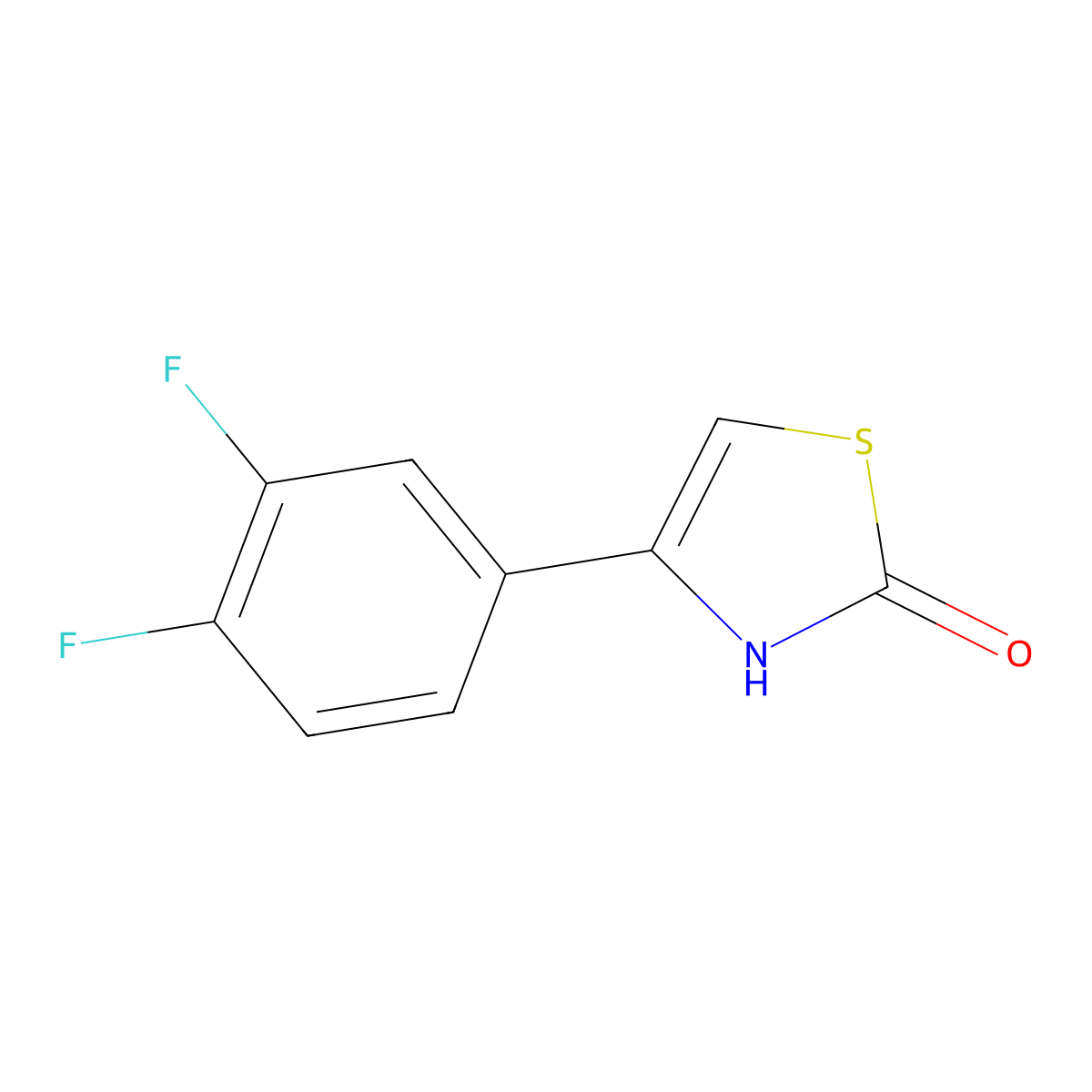 2-Hydroxy-4-(3,4-difluorophenyl)thiazole molecular structure, CAS 1095198-43-8